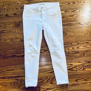 Joe's Jeans - White Skinny Mid Rise Crop